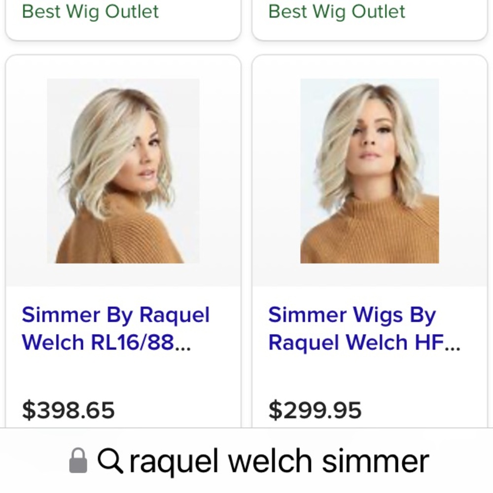 Raquel Welch Simmer Wig. Average cap. Lace front. Mono top